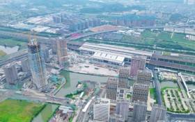 绍兴高铁北站TOD综合体项目（A区块）主体结构全面封顶